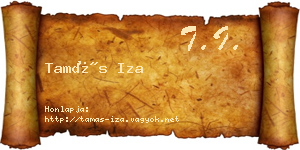 Tamás Iza névjegykártya